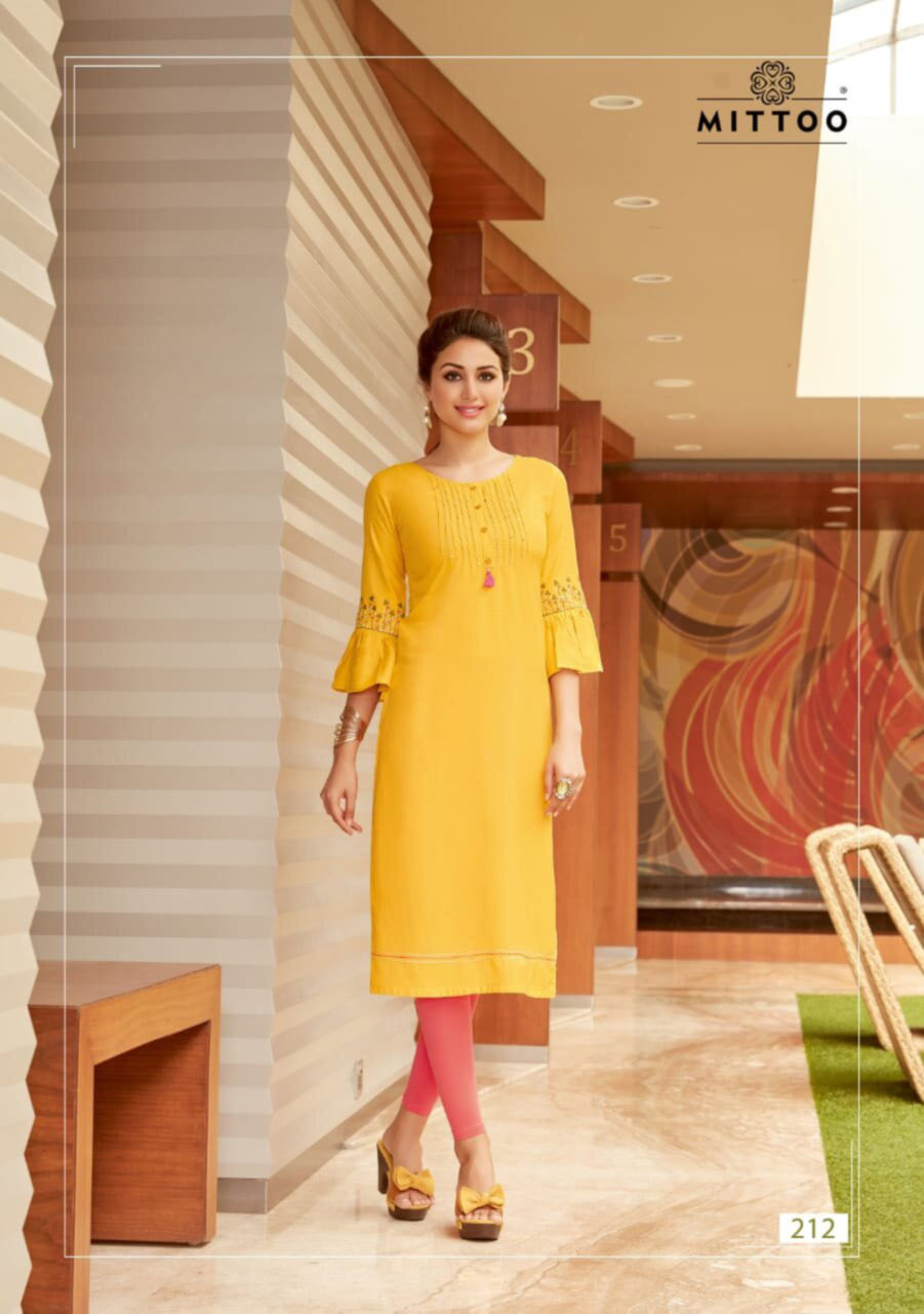 Mittoo Payal Vol-12 Straight Kurti Catalog Mittoo Payal Vol-12 Straight Kurti Catalog